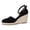 Black, variant on IWRICH Espadrilles Wedges Sandals for Women Wedge Platform Sandals Closed Toe Ankle Strap Buckle Casual Summer Wedge Heels White 9