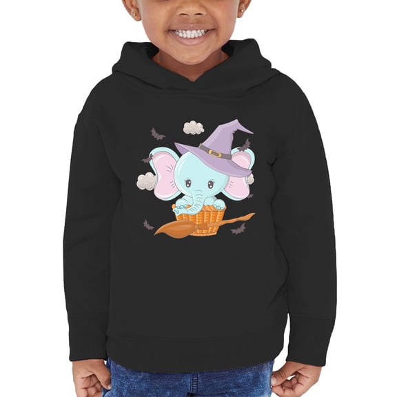 Cute Baby Elephant W Broom Hoodie Toddler -Image by Shutterstock, 5 Toddler