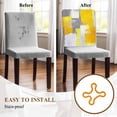thumbnail image 5 of Yellow Gray Geometric Graffiti Oil Paint Color Block Modern Chair Covers Set of 1 Chair Back Covers Stretch Removable Washable Chairs Slipcovers Chair Protector for Dining Room Kitchen Party Decor, 5 of 5