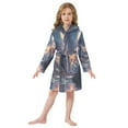 thumbnail image 6 of FORMRS Niños Bathrobe Unisex Hooded Robe Soft Plush Pajamas Sleepwear, Size 2-3T, Ethereal Mountain, 6 of 7