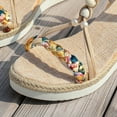 thumbnail image 6 of Dakaela Summer Sandals for Women 2025 Trendy Wedge Platform Espadrilles Bohemian Beach Walking Shoes, 6 of 8