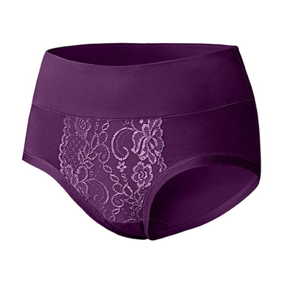 Njagoc3 Women's Wide-Band Lace Mid-Rise Panties - Supportive Feminine Casual Wear