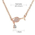 thumbnail image 7 of SPRING PARK Women Shiny Pendant Chain Wine Goblet Shape Love Heart Shape Necklace, 7 of 7