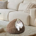 thumbnail image 3 of Lit pour Animaux Semi-Fermé Chaud d'Hiver pour Chats – Design Confortable avec Motif, 3 of 3