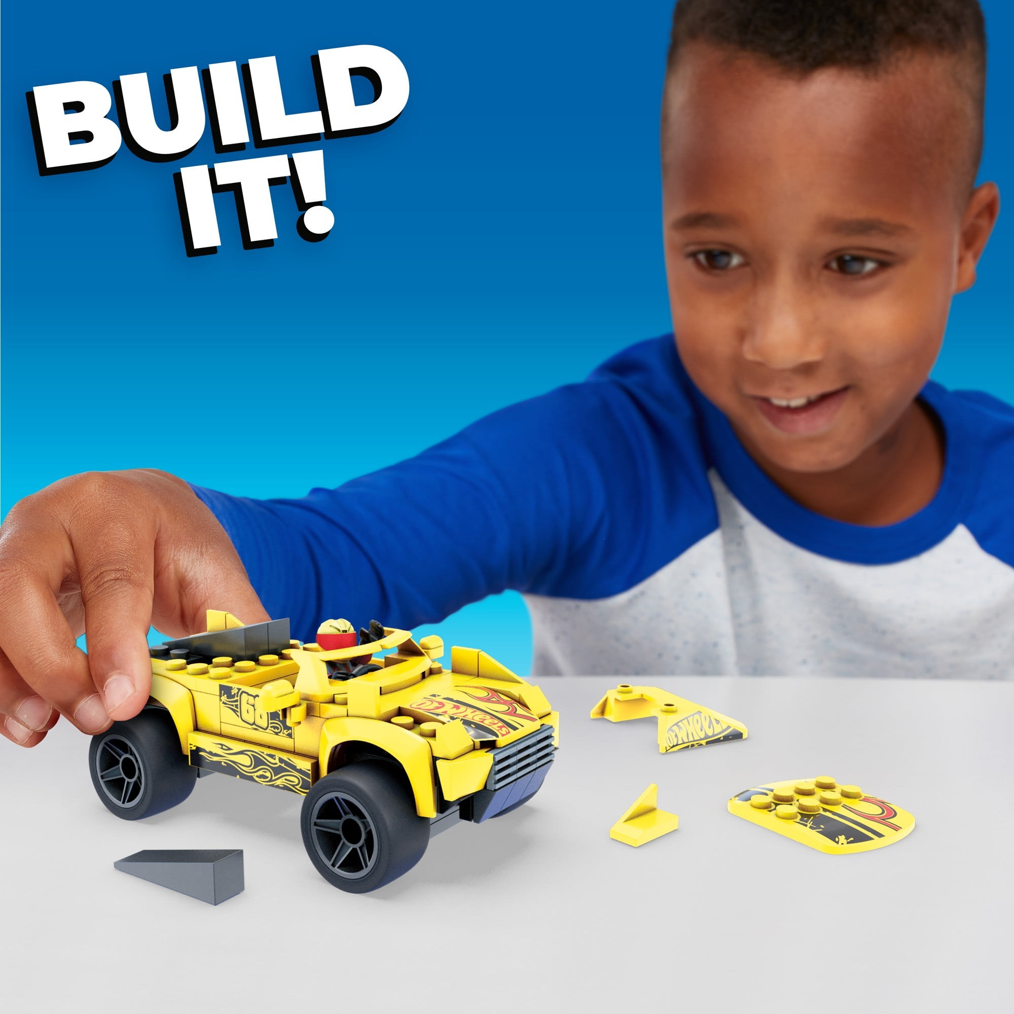 MEGA Hot Wheels Baja Truck Building Toy Car with 1 Figure 102 Pieces Walmart