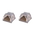 thumbnail image 3 of Casa para mascotas Billuyoard Tienda única para gatos y perros pequeños gris S 2piezas, 3 of 6