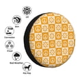 thumbnail image 5 of Spare Tire Cover, Checkered Retro Flowers peace sign Wheel Cover Tire Covers for Trailers Car Truck Camper Universal Tire Covering Fits Diameter 17 inch, 5 of 7