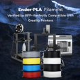 thumbnail image 2 of Creality3D Ender PLA 3D Printer Filament - 1.75mm High Quality Biodegradable Material PLA for Smooth High Speed Printing - Reliable Feed - Strong Adhesion | 1kg Spool (Black), 2 of 5