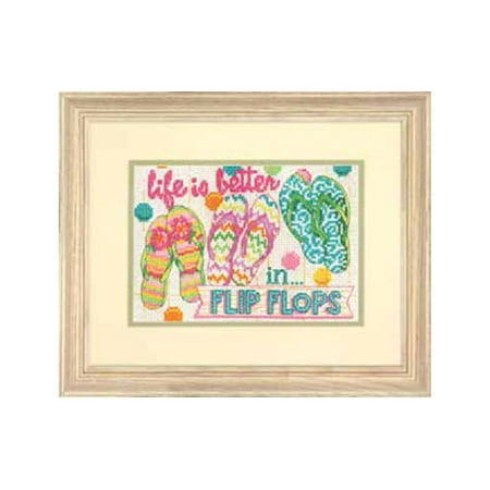 UPC: 0088677651527 | Dimensions Cross Stitch Kit Flip Flops
