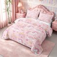 thumbnail image 3 of Manfei Cartoon Unicorn Twin Quilt Set 2 Pieces,Cute Princess Castle Twin Coverlet Set,1 Bedspread and 1 Pillowcase, 3 of 7