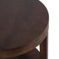 thumbnail image 6 of Kate and Laurel Talcott Modern Round Wood Side Table, 16 x 16 x 24, Dark Brown, Transitional Decorative Two-Tier End Table for Use as a Bedroom Nightstand or Living Room Plant Stand, 6 of 9