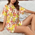 thumbnail image 6 of Bixox Women's Snake Printed Pajama Set 2 Piece Lounge Set Top and Shorts Soft Pajamas, Shorts with Pockets, 6 of 7