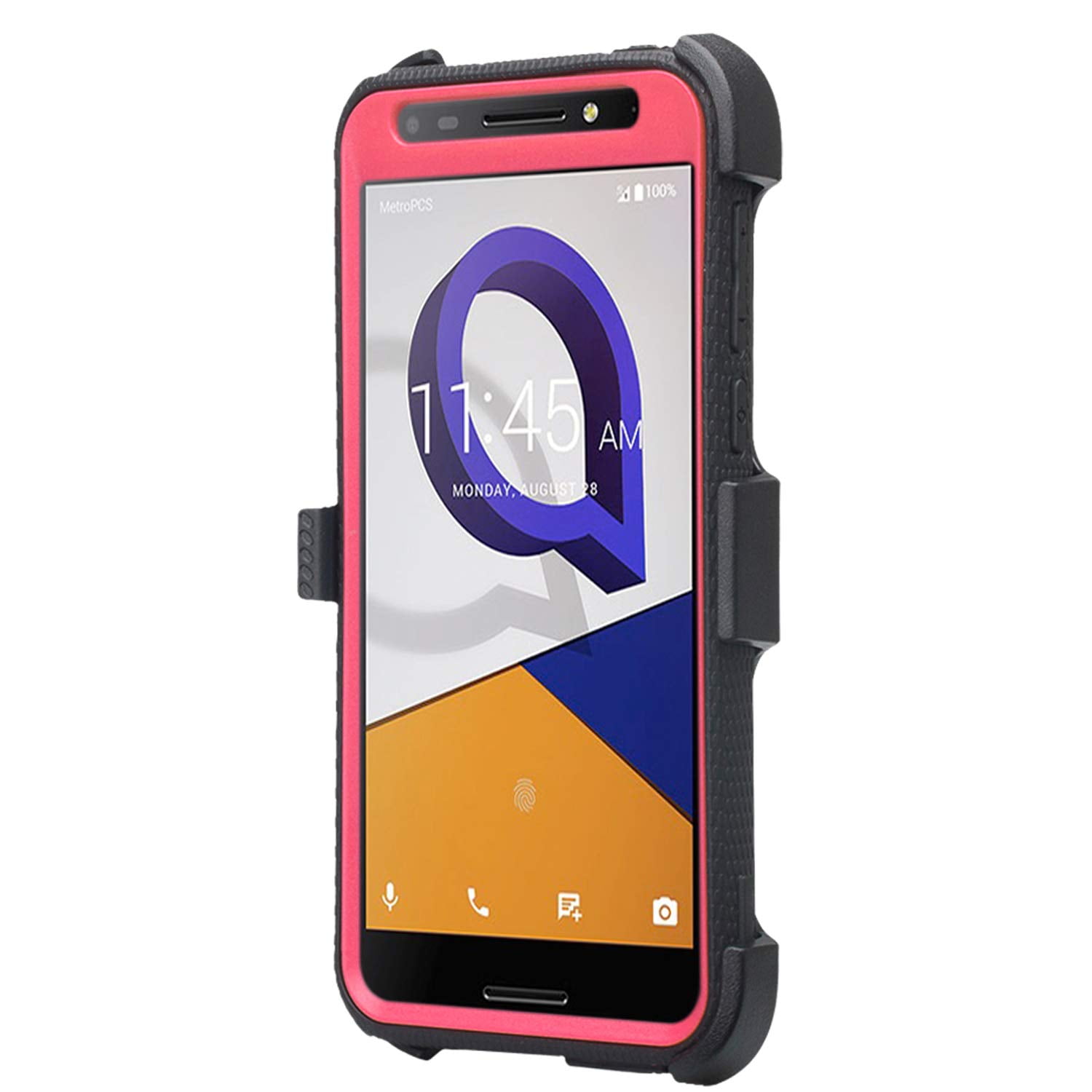 Jitterbug Smart 2 Case w/[Built In Screen Protector] Belt Clip Holster