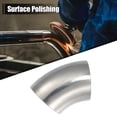 thumbnail image 5 of Unique Bargains 2pcs OD 1 Inch 45 Degree SS304 Stainless Steel Bend Tube Exhaust Elbow Pipe for Car Silver Tone, 5 of 6