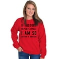 thumbnail image 4 of History Repeats Itself Dinosaur Pet Unisex Plus Size Sweatshirt Brisco Brands 2X, 4 of 6