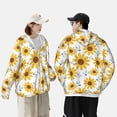 thumbnail image 5 of Picia Sunflowers Women's Men's UPF 50+ Sun Protection Hoodie Shirt Long Sleeve SPF Fishing Outdoor UV Hiking Lightweight Shirts-Small, 5 of 9