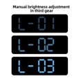 thumbnail image 2 of Alarm Clock LED Table Clocks LED Display Alarm Clock With Snooze Mode Electronic Desktop Clocks Home Decoration Clock For Bedroom Apartments Bedside Black shell blue light, 2 of 4