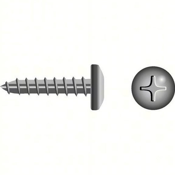 SeaChoice 00888; #10X 1-3/4 Phillips Head Pan Sheet Metal Screw Stainless Steel 50/ Bag