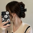 thumbnail image 4 of Women Elegant Black Geometric Plastic Hair Claw Lady Sweet Long Hair Holder Toothed Hair Clips Hairpins Fashion Hair Accessories, 4 of 9
