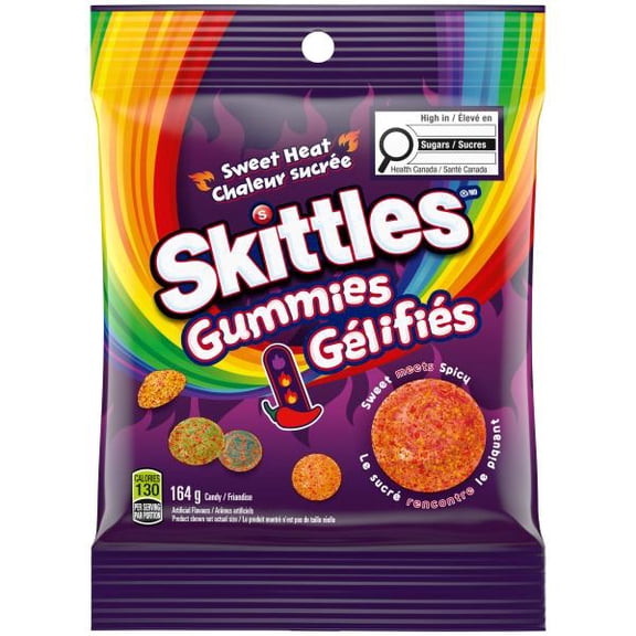 SKITTLES Chaleur sucrée, bonbons gélifiés, sac, 164 g