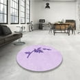 thumbnail image 4 of Ahgly Company Machine Washable Indoor Rectangle Transitional Bright Lilac Purple Area Rugs, 6' x 9', 4 of 7
