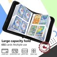 thumbnail image 3 of Binder for Cards - Pokémon Trading Card Collectors Album with Zipper Carrying Case Gifts for Boys Girls,Compatible with Standard Size Trading Cards，Holds Up to 480 Cards, 60 Pcs 4-Pocket, 3 of 5