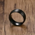 thumbnail image 7 of EOEMY 8mm Men'S Black Stainless Steel Band Matte Finished Wedding Party Ring Size 7-11, 7 of 7