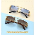 thumbnail image 3 of Gafas De Sol cuadradas De lujo para hombre y mujer, lentes De Sol sin montura Vintage De diseñador De marca, gafas De Sol Retro a la moda para hombre y mujer, 3 of 5