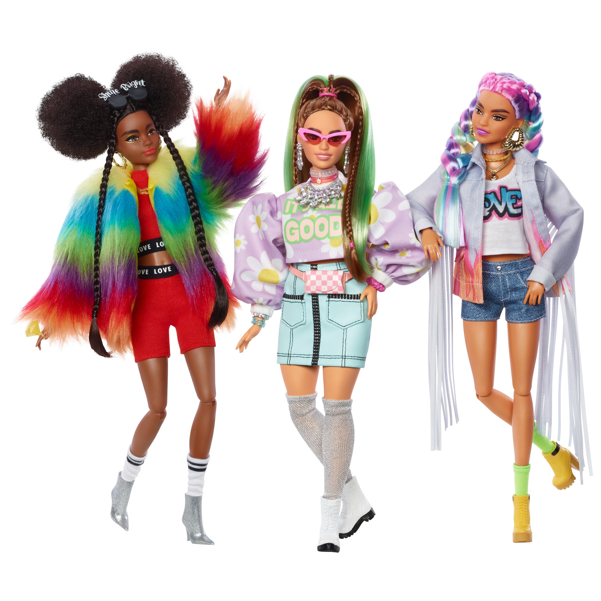 Barbie Extra Fashion Doll 5-Pack with 6 Pets & 70 Styling Pieces, Clothes & Accessories - image 3 of 22