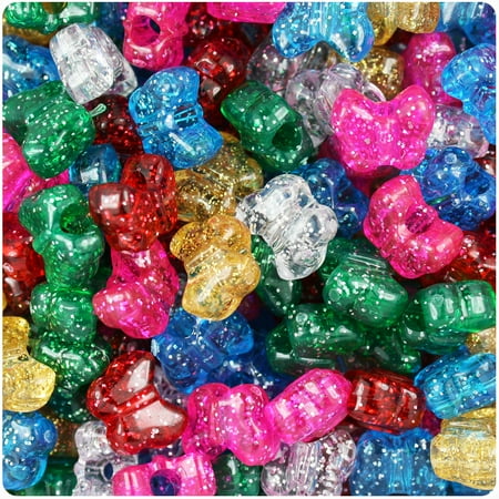 Lovely Butterfly Beads - BeadTin Classic Mix Sparkle 13mm Butterfly Pony Beads (250pcs)