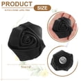 thumbnail image 2 of Uxcell 16 Pcs Flores de Solapa para Trajes de Hombre, Pin de Solapa de 2 Pulgadas para Hombres, Rosas de Tela Satinada Artificial, Broches Boutonnieres para Bodas, Fiestas, Ceremonias, Negro, 2 of 7