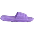 thumbnail image 4 of ABSOLUTE FOOTWEAR Womens Easy Slip On Sports Peep Toe Summer Pool Beach Holiday Sliders Sandals Shoes - Purple - US 5, 4 of 7