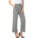 thumbnail image 1 of Allegra K Pantalones De Oficina A Cuadros De Pata De Gallo Pierna Anchacintura Alta Pantalón Tobillero Corto Para Mujer Gris XS, 1 of 6