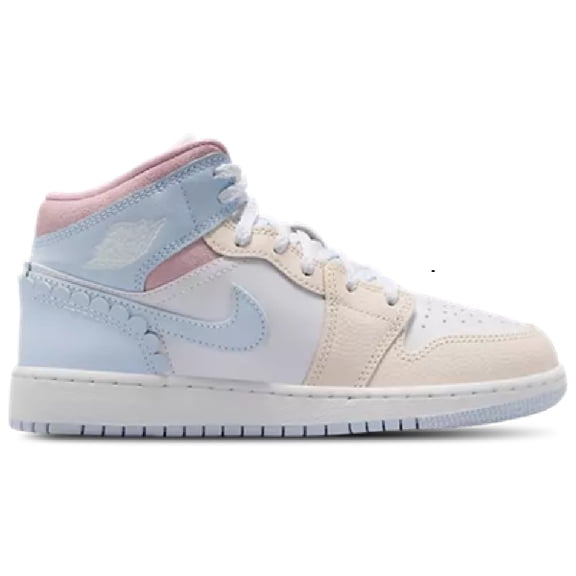 Big Kid's Jordan 1 Mid SE Half Blue/Half Blue-Pale Ivory (IB7507 403) - 6.5