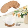 thumbnail image 2 of 100Pcs Wood Drink Coaster Tea Coffee Cup Mat Pad Wood Tableware Home Decor, 2 of 5