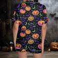 thumbnail image 6 of CAIXIA Halloween Womens Halloween Pajamas Set 2 Piece Short Sleeve Sleepwear Button Down Pjs Cute Print Lounge Sets Soft Comfy Collar Sleepwear, 6 of 9
