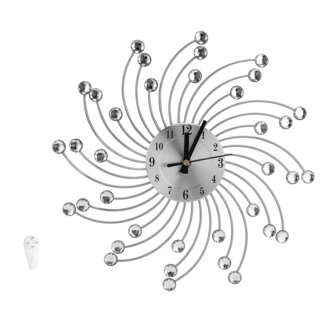 Oubit Metal Digital Clock,Wall Clock Iron Art Home Decorationsfor Wall Round Design Clock Built for the Future