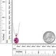 thumbnail image 2 of Gem Stone King 4.55 Ct Oval Pink Created Sapphire Red Garnet 925 Sterling Silver Pendant, 2 of 4