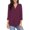 Wine, variant on Juslio Womens Blouses Shirts for Women 3/4 Sleeve Solid Color Casual V Neck Tops Loose Comfy