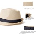 thumbnail image 3 of Classic Short Brim Fedora Hats Summer Beach Trilby Hat for Men Women with Band, 3 of 6