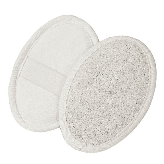 Exfoliating Loofah Sponge Pads Double-Sided Natural Luffa Soft Cotton Washcloth Vegan Body Scrubbers Face loofa Brush Facial Scrub for Deep Cleansing