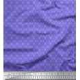 thumbnail image 1 of Soimoi Purple Georgette Viscose Fabric Dot & Ribbon Ethnic Print Fabric by the Yard 42 Inch Wide, 1 of 3