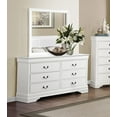 thumbnail image 2 of Traditional White Bedroom 6pc Set Queen Bed Dresser Mirror Nightstands Chest Wooden Bedroom Furntiure Set, 2 of 7