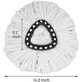thumbnail image 2 of Recambios de trapeador giratorio para una limpieza sin esfuerzo, cabezales de repuesto de alta calidad, cabezales de trapeador de microfibra, paquete de 6, 2 of 7