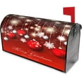 thumbnail image 3 of Christmas Mailbox Covers Red Glitter Snowflake Ball Magnetic Letter Post Box Cover Standard Size 21 x 18 Inch Garden Yard Home Decorative, 3 of 6