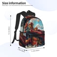 thumbnail image 2 of Fuzoiu Beautiful Red Train Hot Air Balloon Print School Backpack for Teens,Large Bookbag,Lightweight Laptop Bag for Travel, Work, School & Outdoor Adventures, 2 of 6