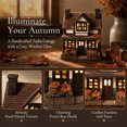 thumbnail image 7 of HAHUT Vintage Light-Up Pumpkins Cottage, Hand-Painted Pumpkin LED House Decor for Autumn Thanksgiving Halloween Tabletop Mantel Shelf Display (Brown), 7 of 7