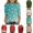 Light Blue, variant on OIOLOYJM Christmas 3/4 Sleeve Tops for Girls Casual Cute Christmas Print Crewneck Slim Fit Tees Stylish Comfortable Outdoor Workout Outfits