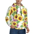 thumbnail image 2 of Sikiie Sunflowers Men's Hoodie, Essentials Hoodie, Sweatshirt, Pullover Hooded Sweatshirt for Men-XX-Large, 2 of 7