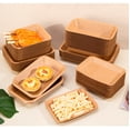 thumbnail image 2 of Nvzi 50 bandejas desechables de papel kraft para aperitivos o postres (12,5 x 10 x 2,5 cm), 2 of 5